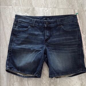 GAP Blue Jean Shorts with Distressed Hem